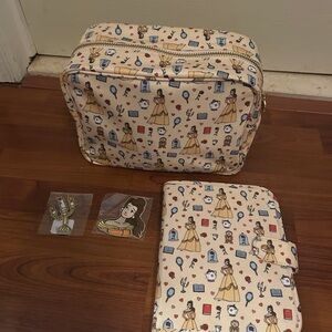 Stoney Clover Lane Cream and Multicolor Cosmetic Bag Set